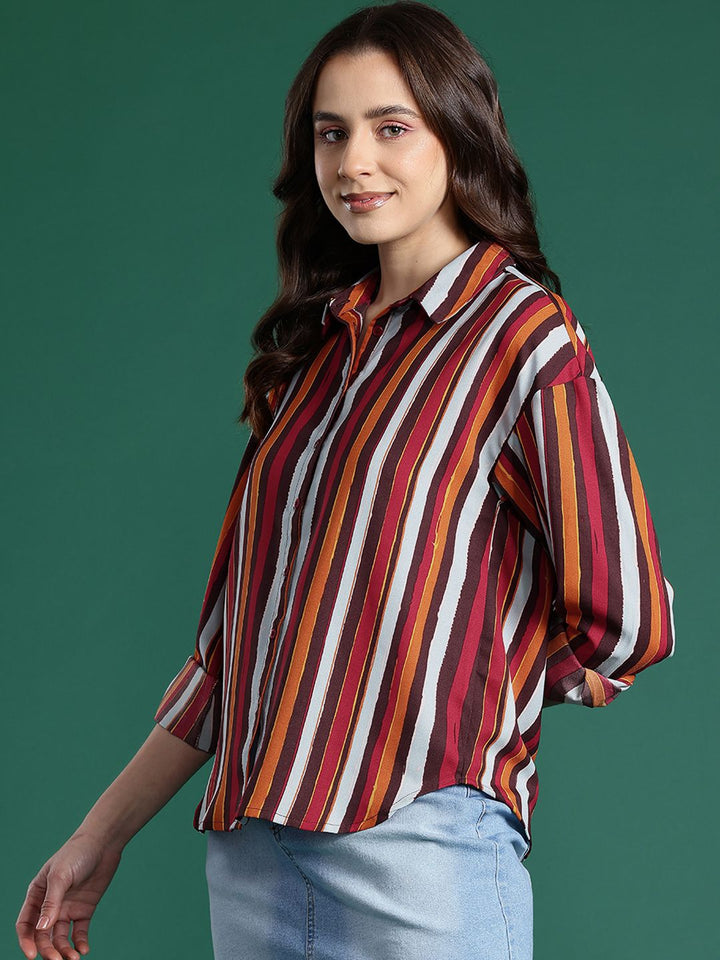 DressBerry Women Striped Casual Shirt