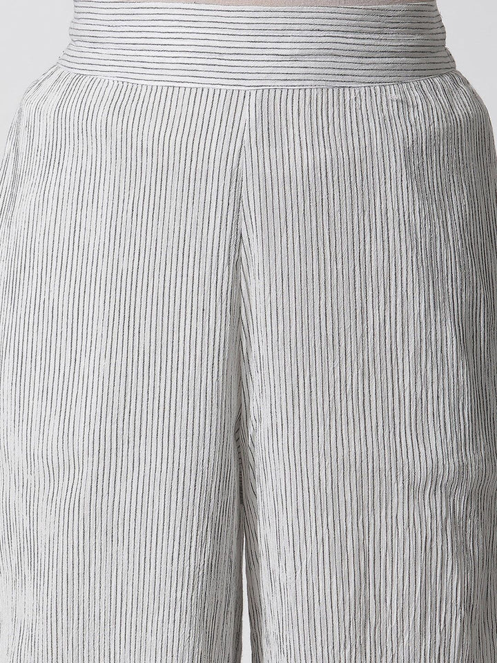 W Women Striped Loose Fit Culotte Trousers