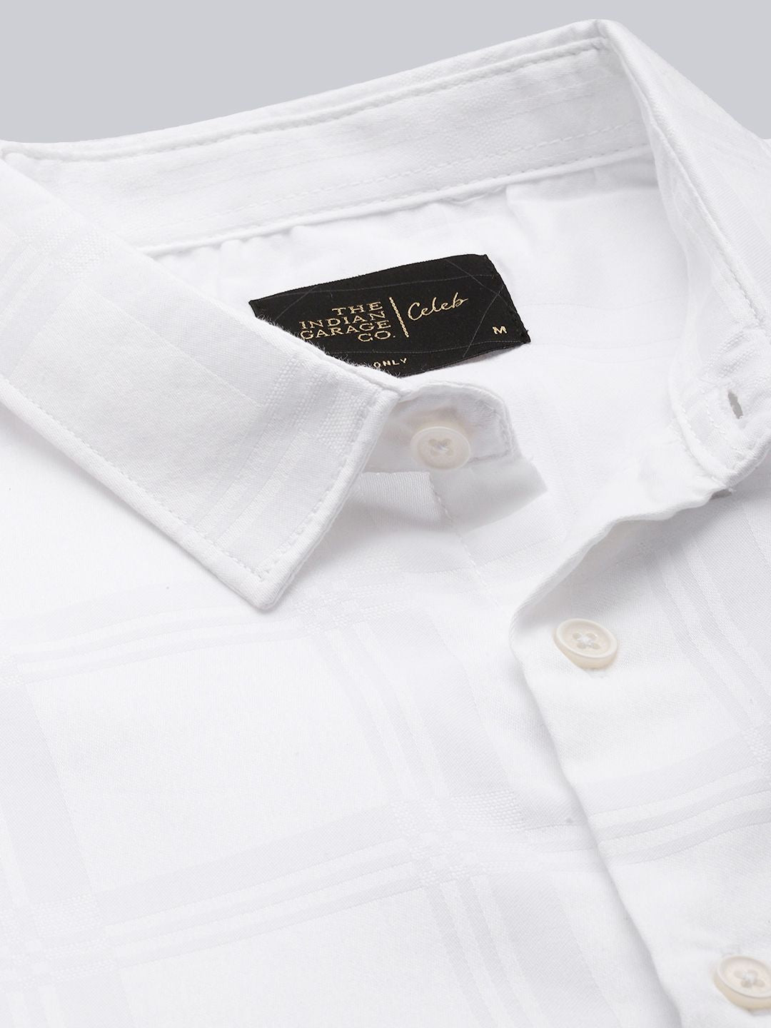 The Indian Garage Co Self-Checked Slim Fit Smart Casual Shirt
