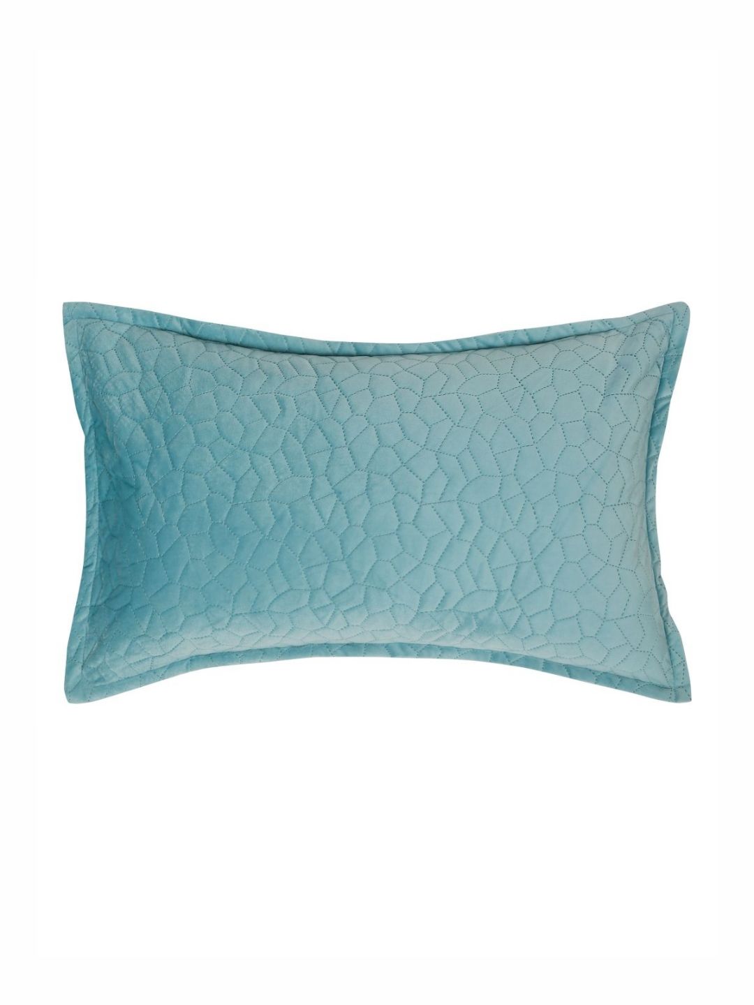 HOSTA HOMES Turquoise Blue 2 Pieces Self Design Rectangle Shaped Pillow Covers