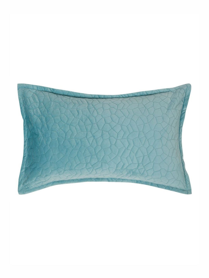 HOSTA HOMES Turquoise Blue 2 Pieces Self Design Rectangle Shaped Pillow Covers