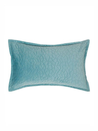 HOSTA HOMES Turquoise Blue 2 Pieces Self Design Rectangle Shaped Pillow Covers