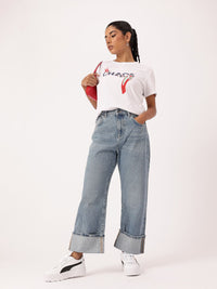 DressBerry Printed Relaxed Fit T-shirt