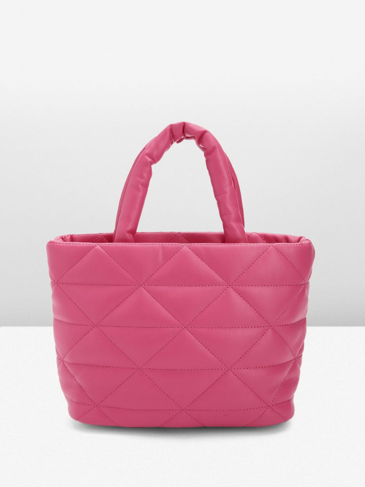 Lino Perros Fuchsia Structured Quilted Handheld Bag