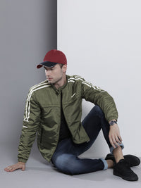 The Indian Garage Co Men Zip-Front Slim Fit Biker Jacket