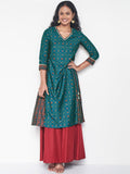 Global Desi Geometric Printed Kurta