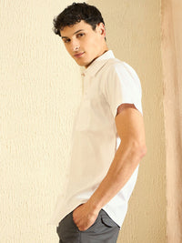 DENNISON Men White Smart Slim Fit Solid Pure Cotton Formal Shirt