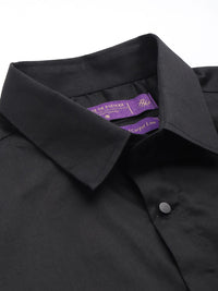 House of Pataudi Pure Cotton Floral Embroidered Opaque Party Shirt