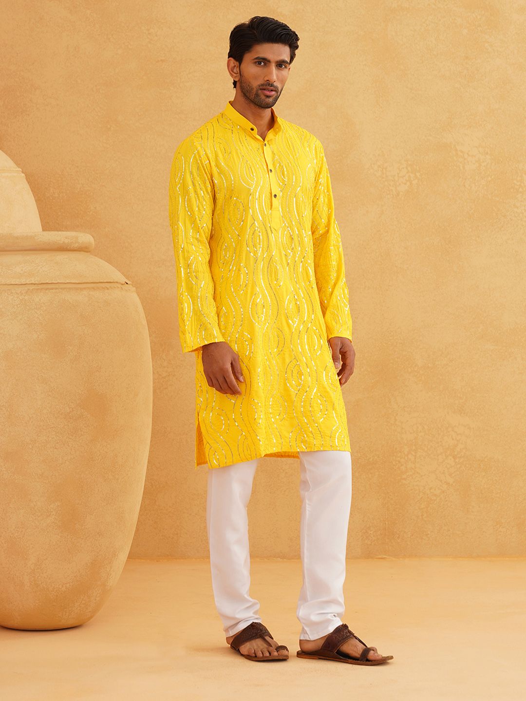 SOJANYA Kurta Kapas Tulen Sulaman Labuci Dengan Churidar