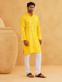 SOJANYA Kurta Kapas Tulen Sulaman Labuci Dengan Churidar