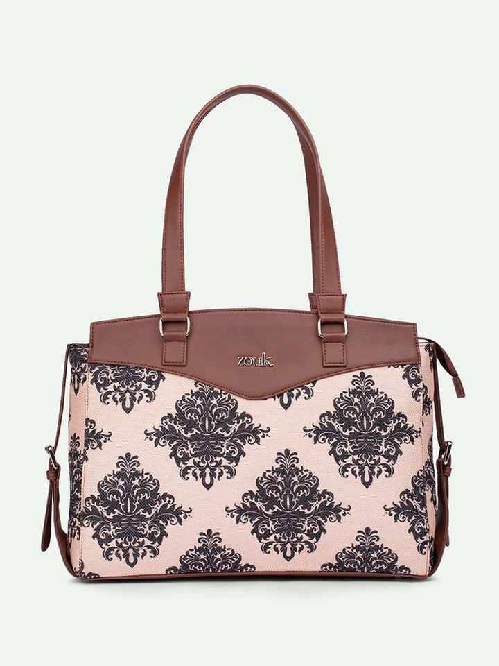 ZOUK Mughal Ethnic Motifs Printed Structured Shoulder Bag