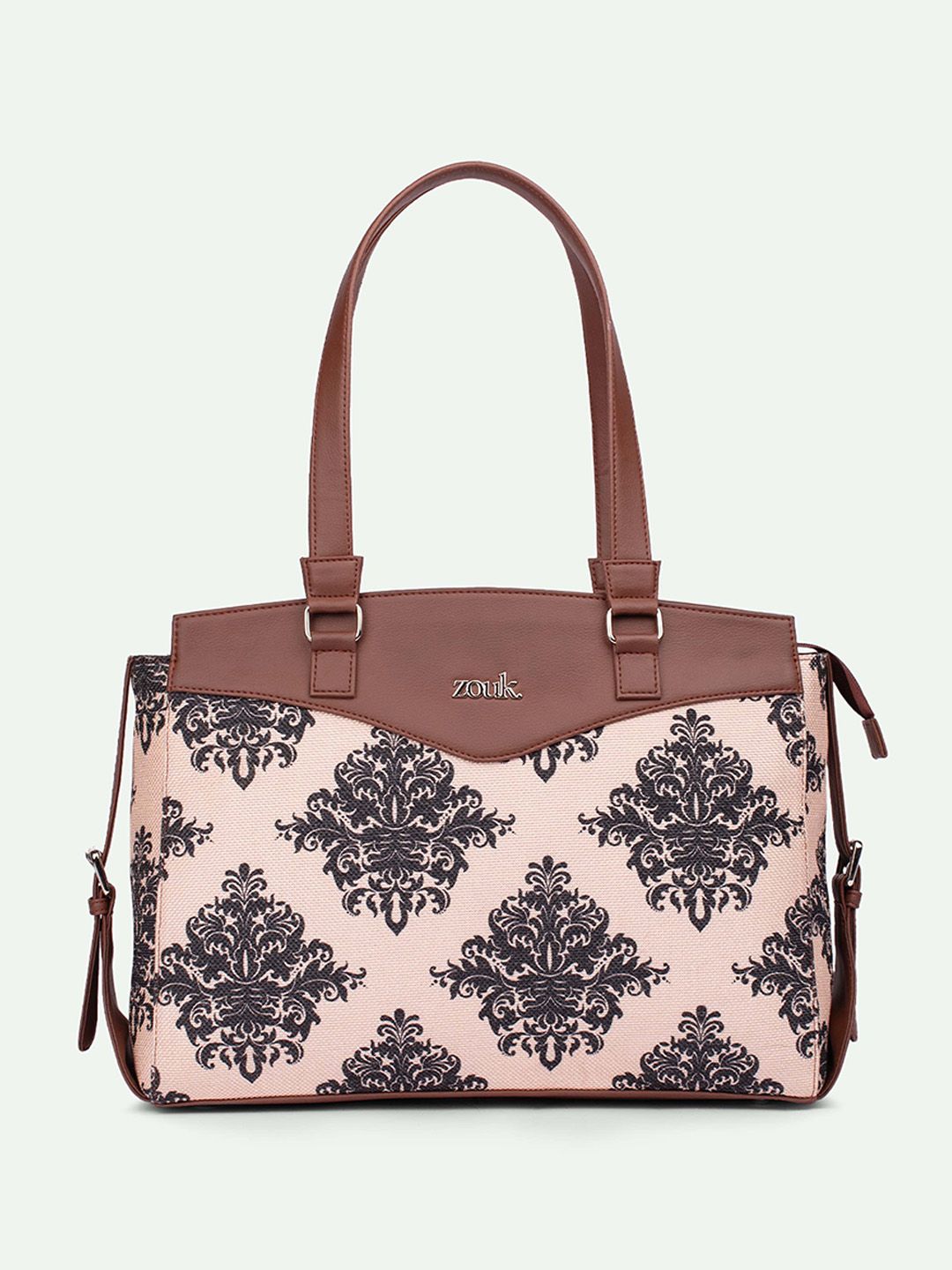 ZOUK Mughal Ethnic Motifs Printed Structured Shoulder Bag