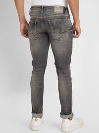 SPYKAR Men Slim Fit Low-Rise Mildly Distressed Heavy Fade Cotton Jeans