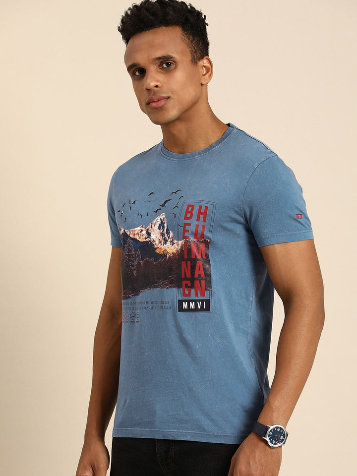 Being Human Graphic Printed Pure Cotton Slim Fit T-shirt