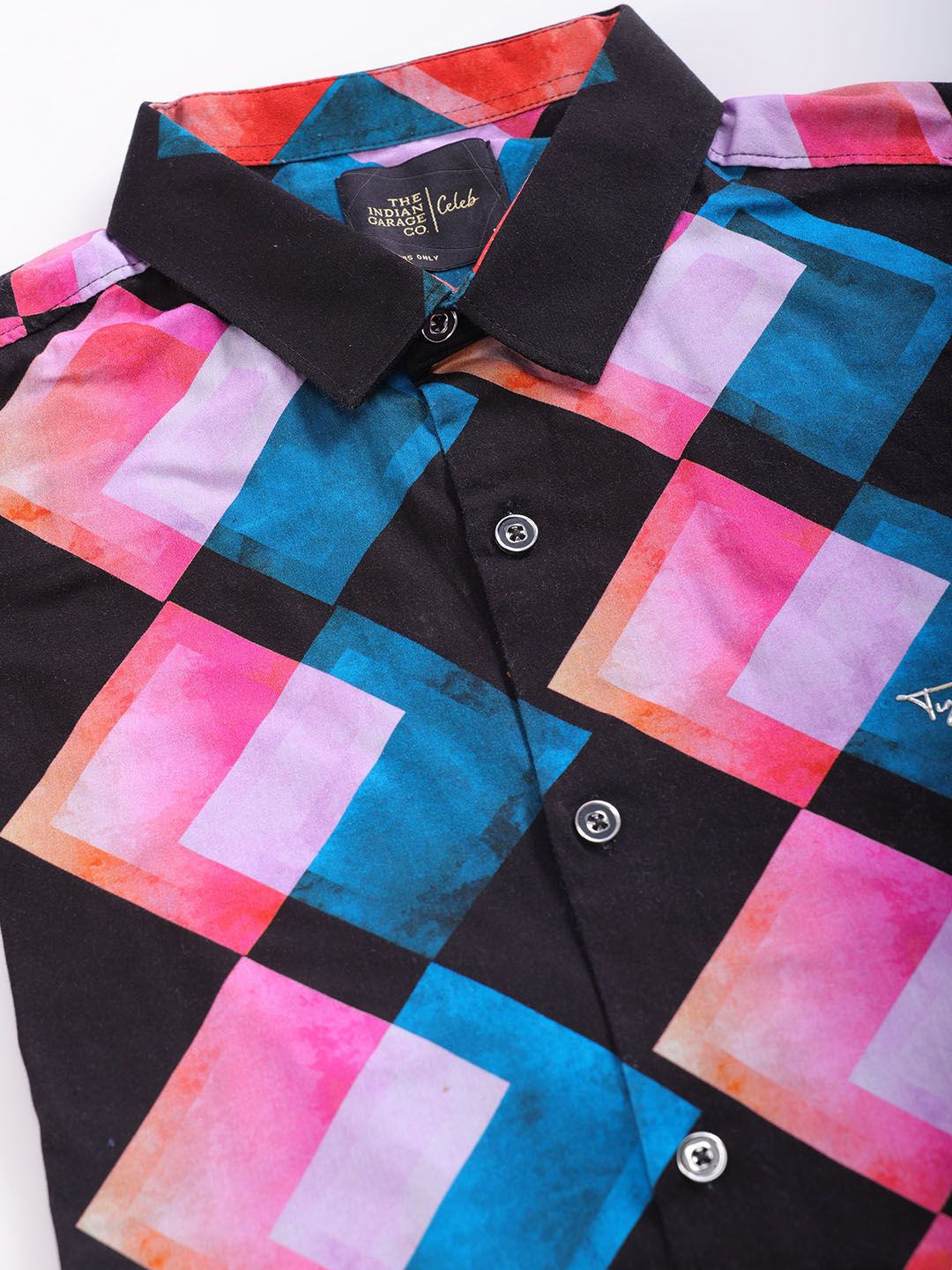 The Indian Garage Co Men Slim Fit Opaque Pure Cotton Printed Party Shirt