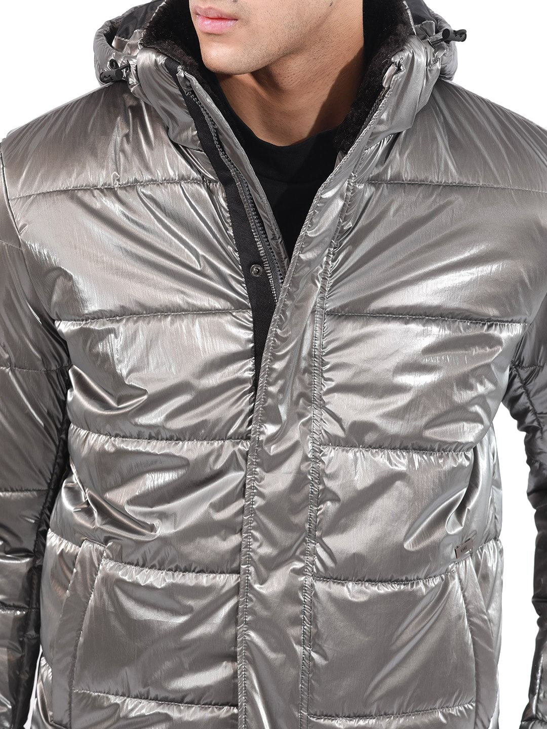 RARE RABBIT Men Osad Tailored Fit Hooded Puffer Jacket