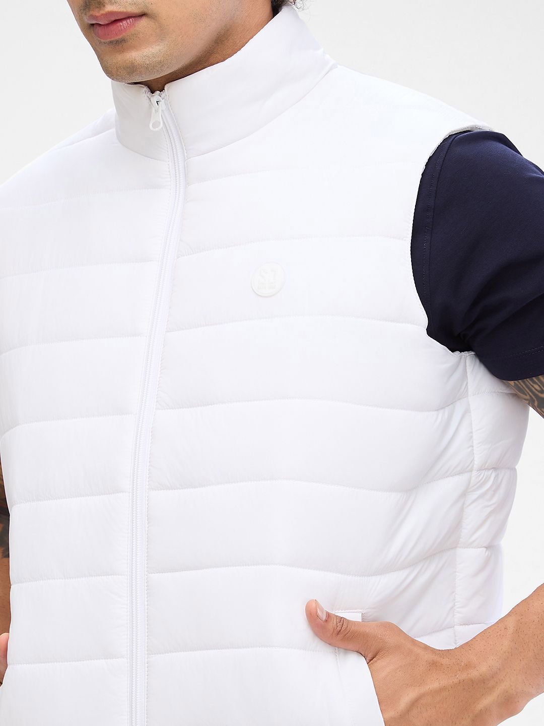 SPYKAR Men Sleeveless Regular Fit Padded Jacket