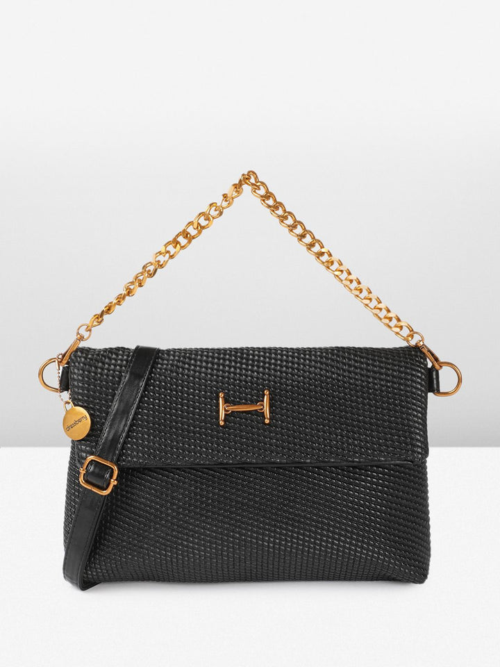 DressBerry Textured Structured Handheld Bag
