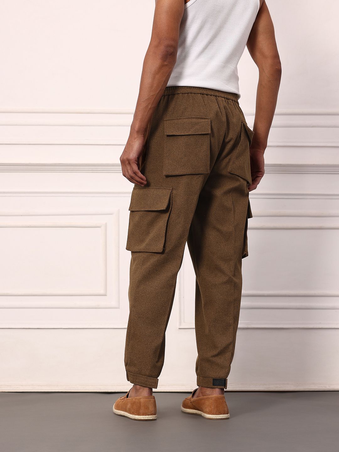 Mr Bowerbird Men Oversized Fit Pleated Cargos