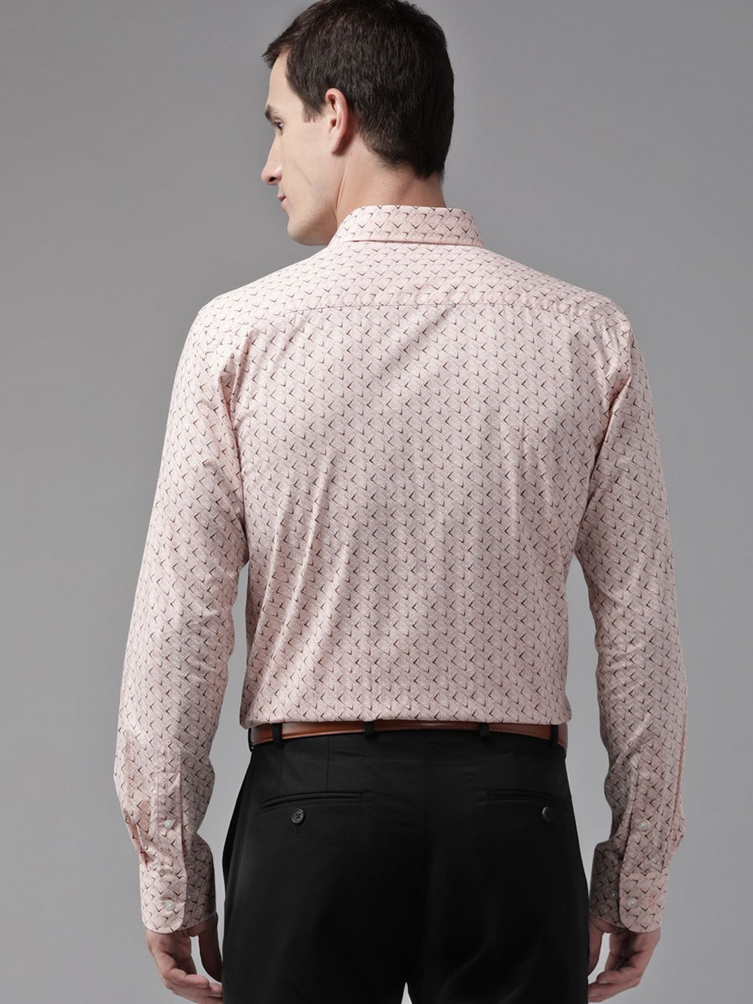 Park Avenue Slim Fit Printed Pure Cotton Formal Shirt