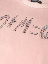 STREET 9 Women Pink Embellished Sweatshirt