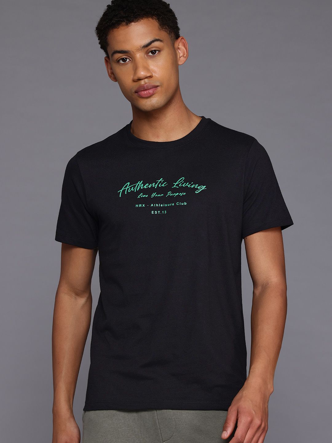 HRX by Hrithik Roshan Lifestyle Typography Printed T-shirt