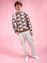 The Indian Garage Co Checked Acrylic Pullover
