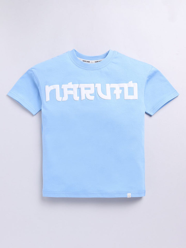 Happy Faces Boys Naruto Print Pure Cotton T-shirt