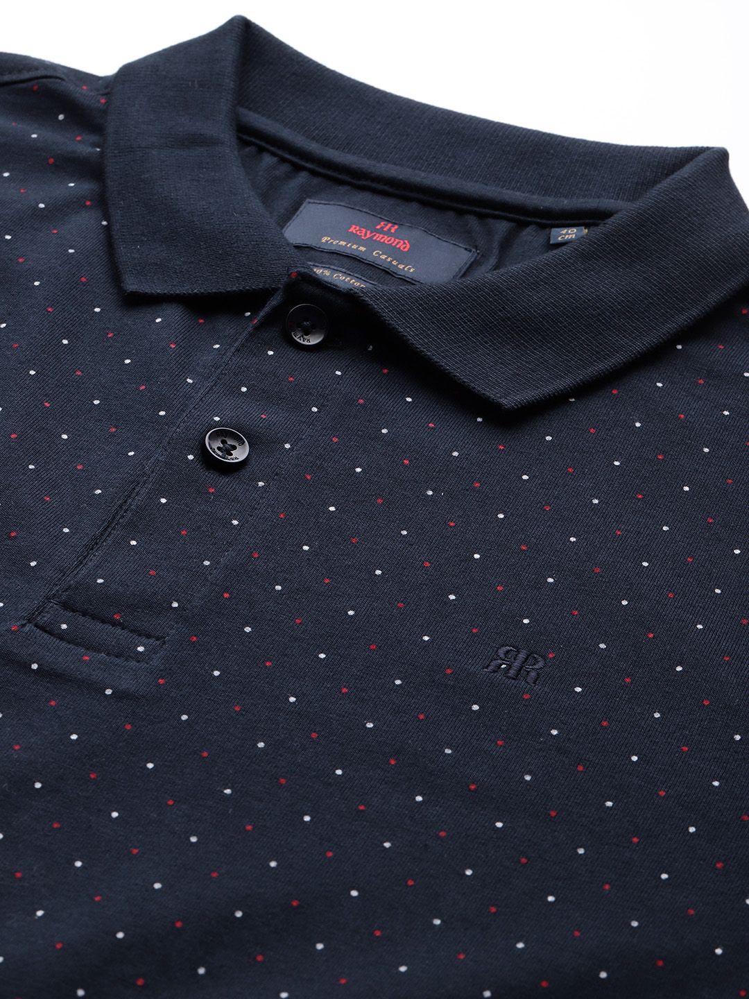 Raymond Slim Modern Fit Printed Polo Collar Pure Cotton T-shirt