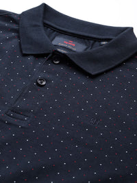 Raymond Slim Modern Fit Printed Polo Collar Pure Cotton T-shirt