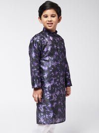 SOJANYA Boys Navy Blue Printed Kurta