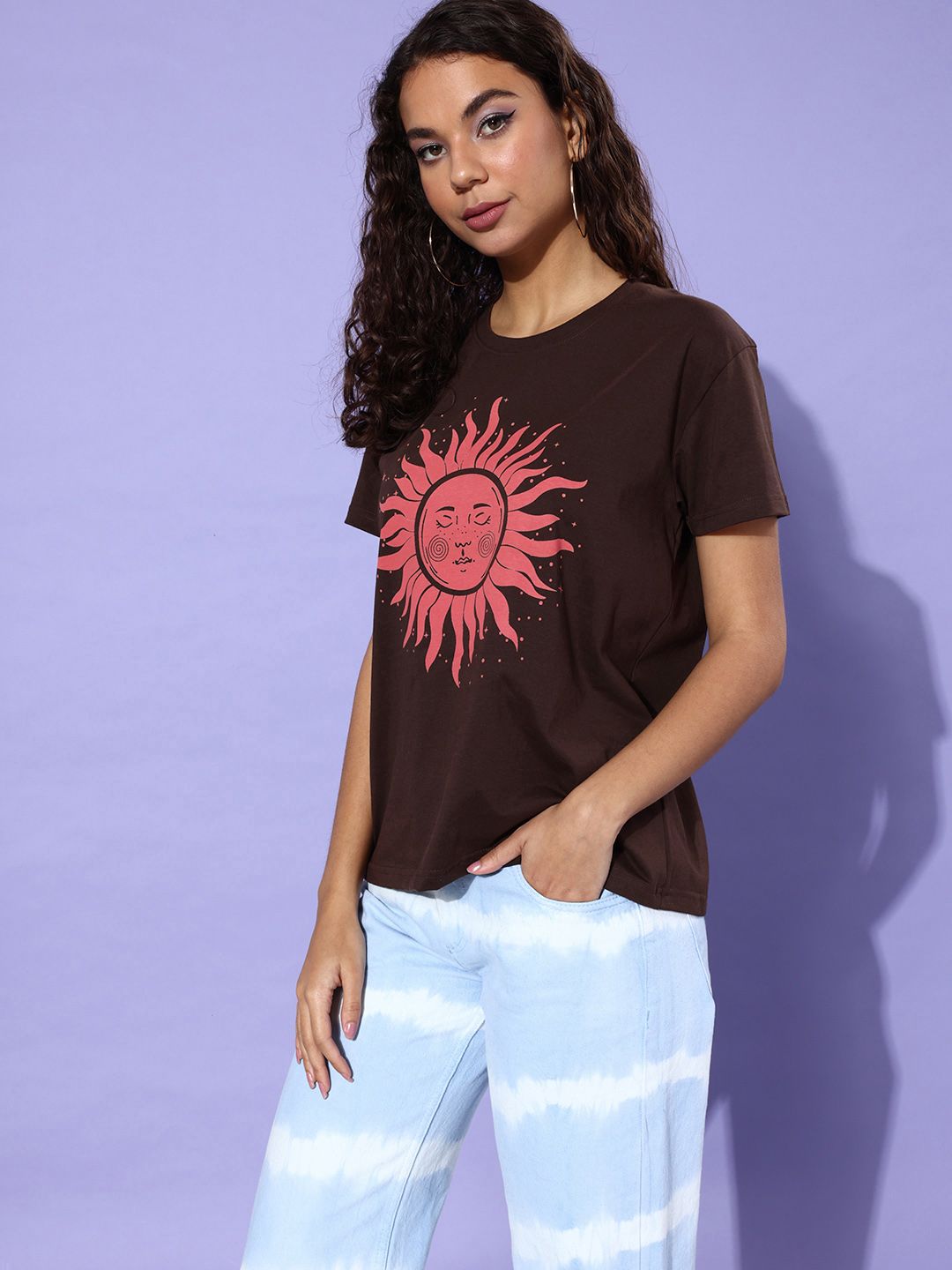 DILLINGER Women Printed Pure Cotton Boxy T-shirt