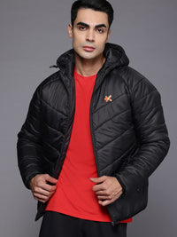 HRX by Hrithik Roshan Rapid-Dry Hooded Training Padded Jacket