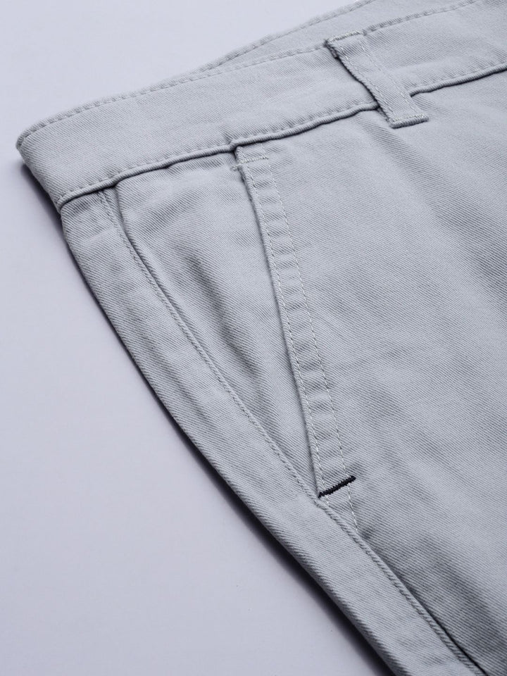 The Indian Garage Co Men Blue Slim Fit Chinos Trousers