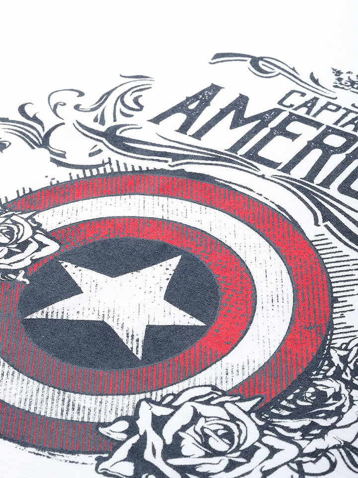 Being Human Captain America Printed Pure Cotton T-shirt