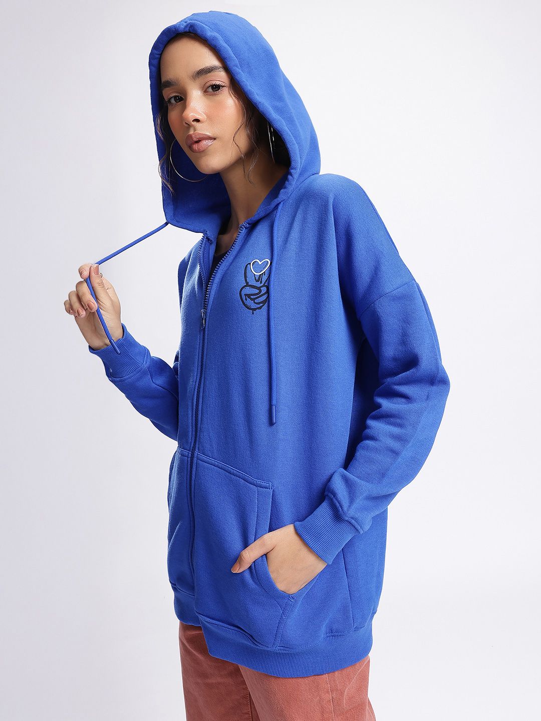 DressBerry Graphic Statement Printed Oversized Sweatshirt