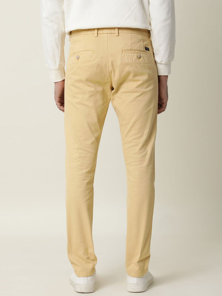 RARE RABBIT Men Pure Cotton Scotch Mid-Rise Slim Fit Trouser