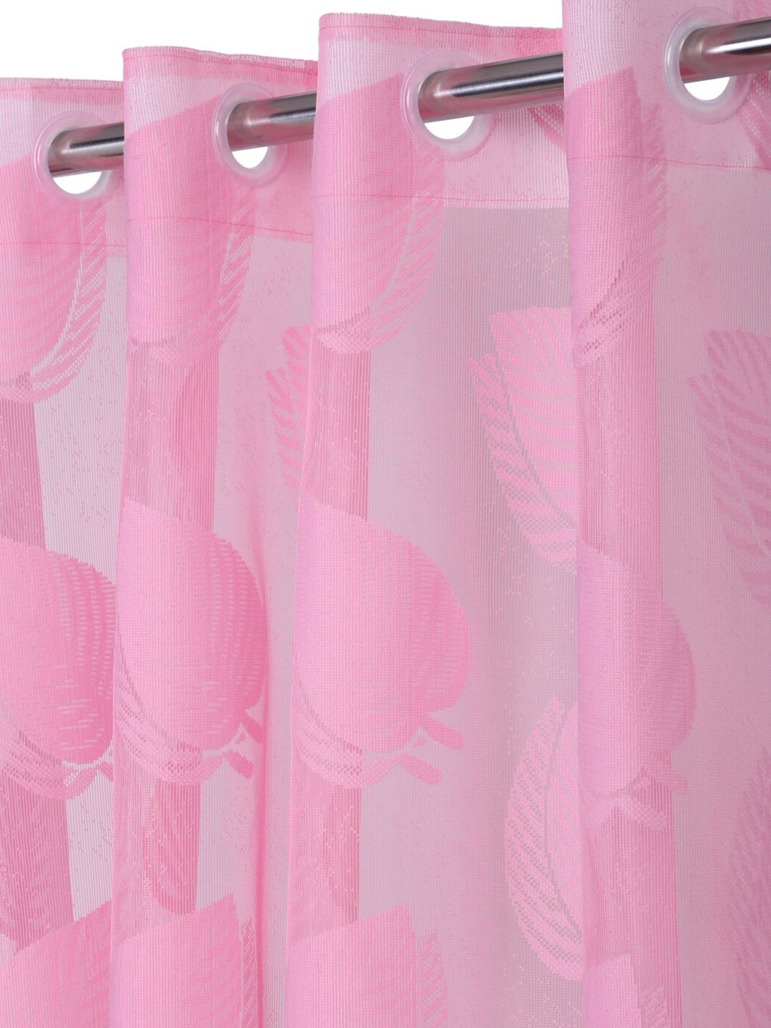 HOSTA HOMES Pink Floral Long Door Curtain
