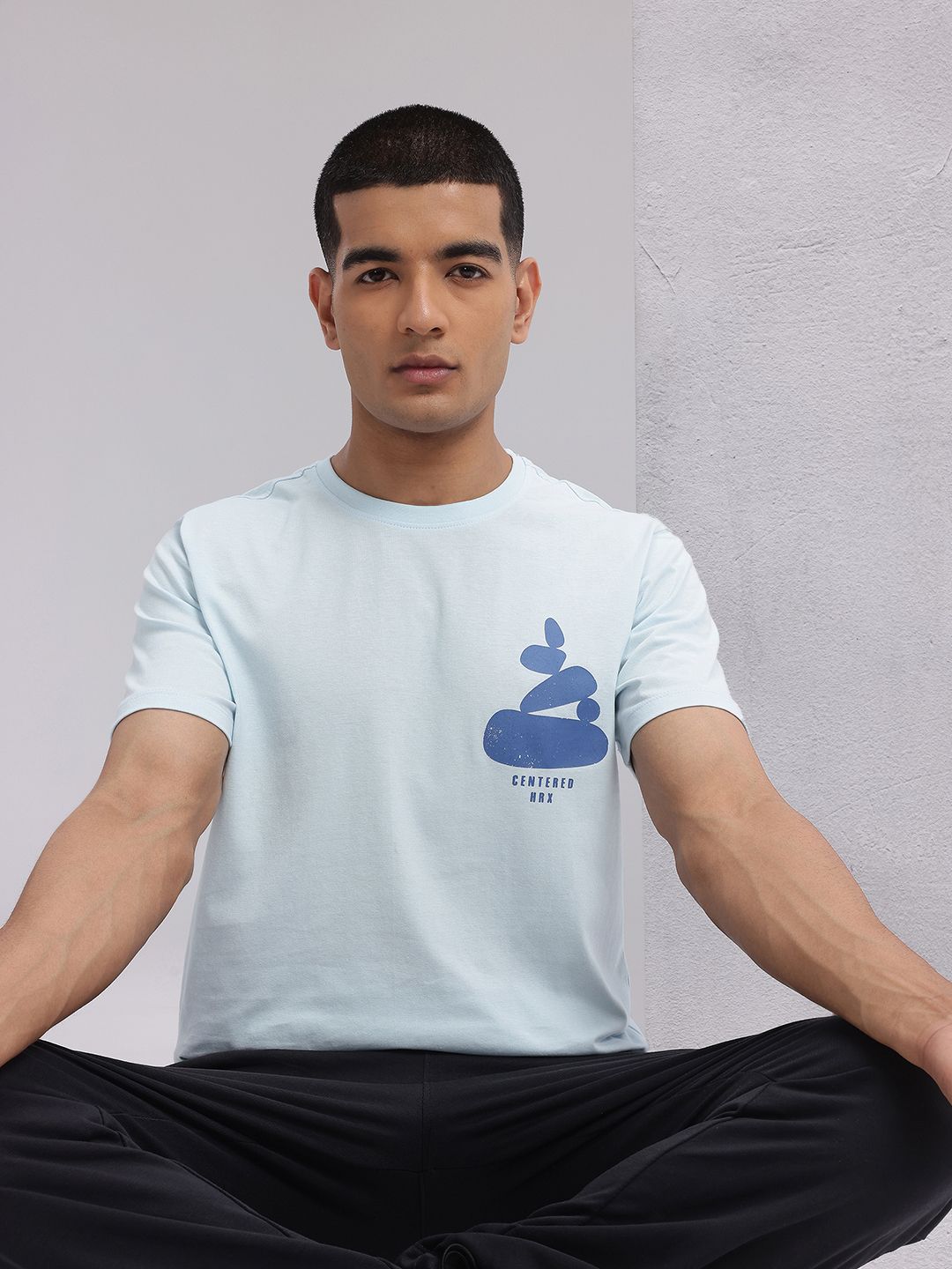 HRX by Hrithik Roshan Pure Cotton Yoga T-shirt