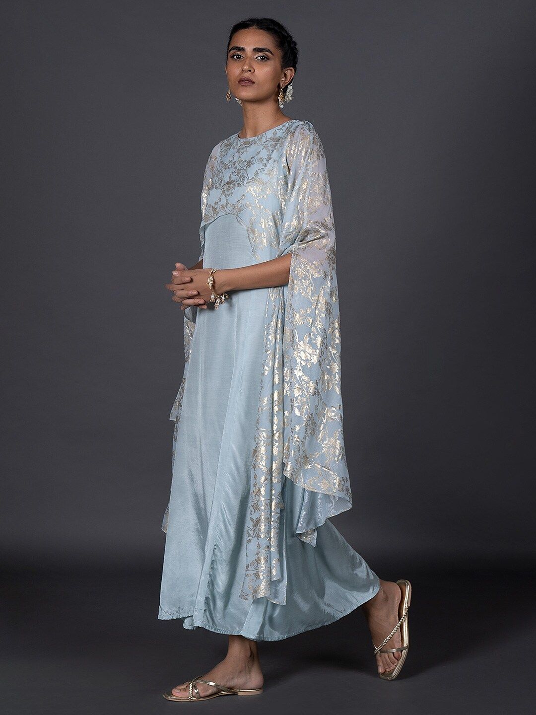 W Blue Ethnic Maxi Maxi Ethnic Dress