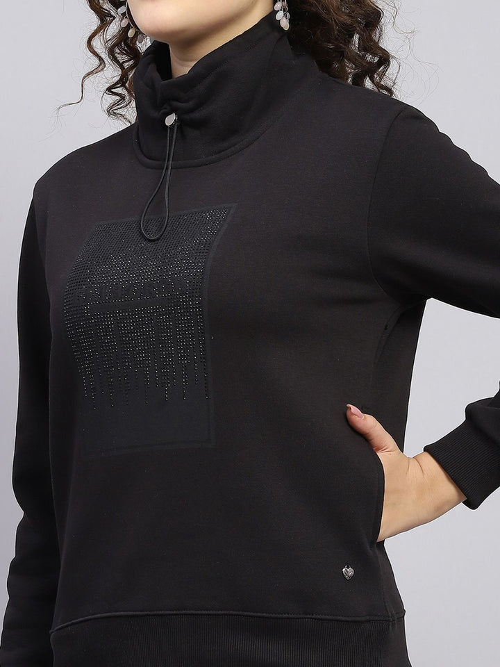Monte Carlo High Neck Embellished Sweatshirt