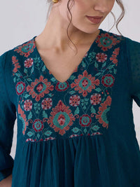 Antheaa Floral Print Chiffon Top