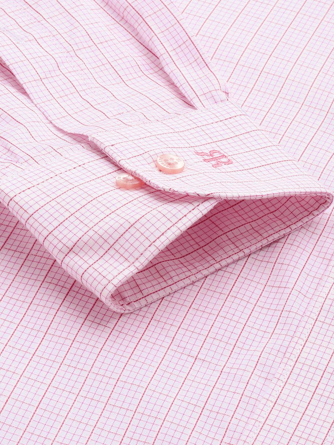 Raymond Pure Cotton Slim Fit Checked Formal Shirt