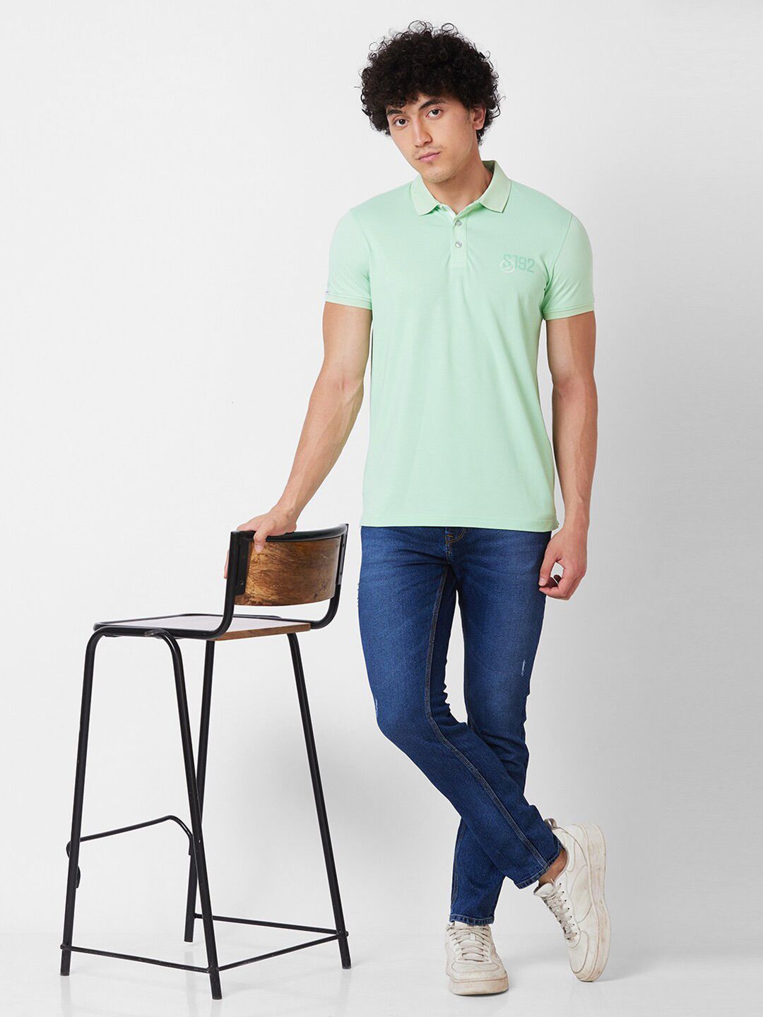 SPYKAR Polo Collar Slim Fit Cotton T-shirt