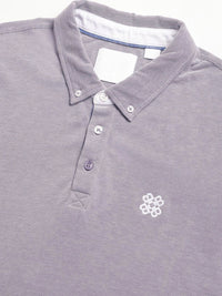THE BEAR HOUSE Men Solid Polo Collar Regular Fit Pure Cotton T-shirt