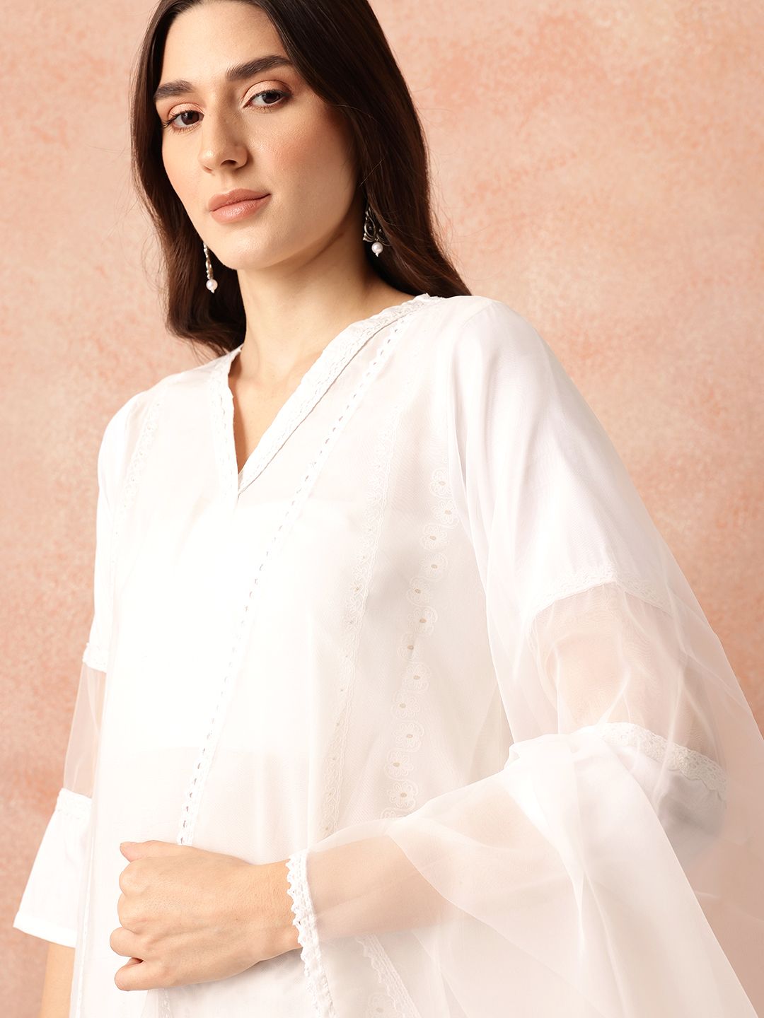 all about you Women Ethnic Printed Regular Kurta with Trousers & Dupatta