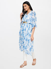 Global Desi Floral Printed Kaftan Kurta