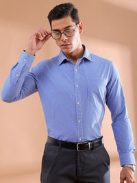 The Indian Garage Co. X Luxe Men Slim Fit Micro Checks  Formal Shirt