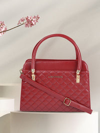 Lino Perros Red Quilted Handheld Bag