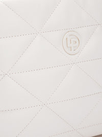 Lino Perros Women Geometric Textured Structured Handheld Bag with Quilted Detail